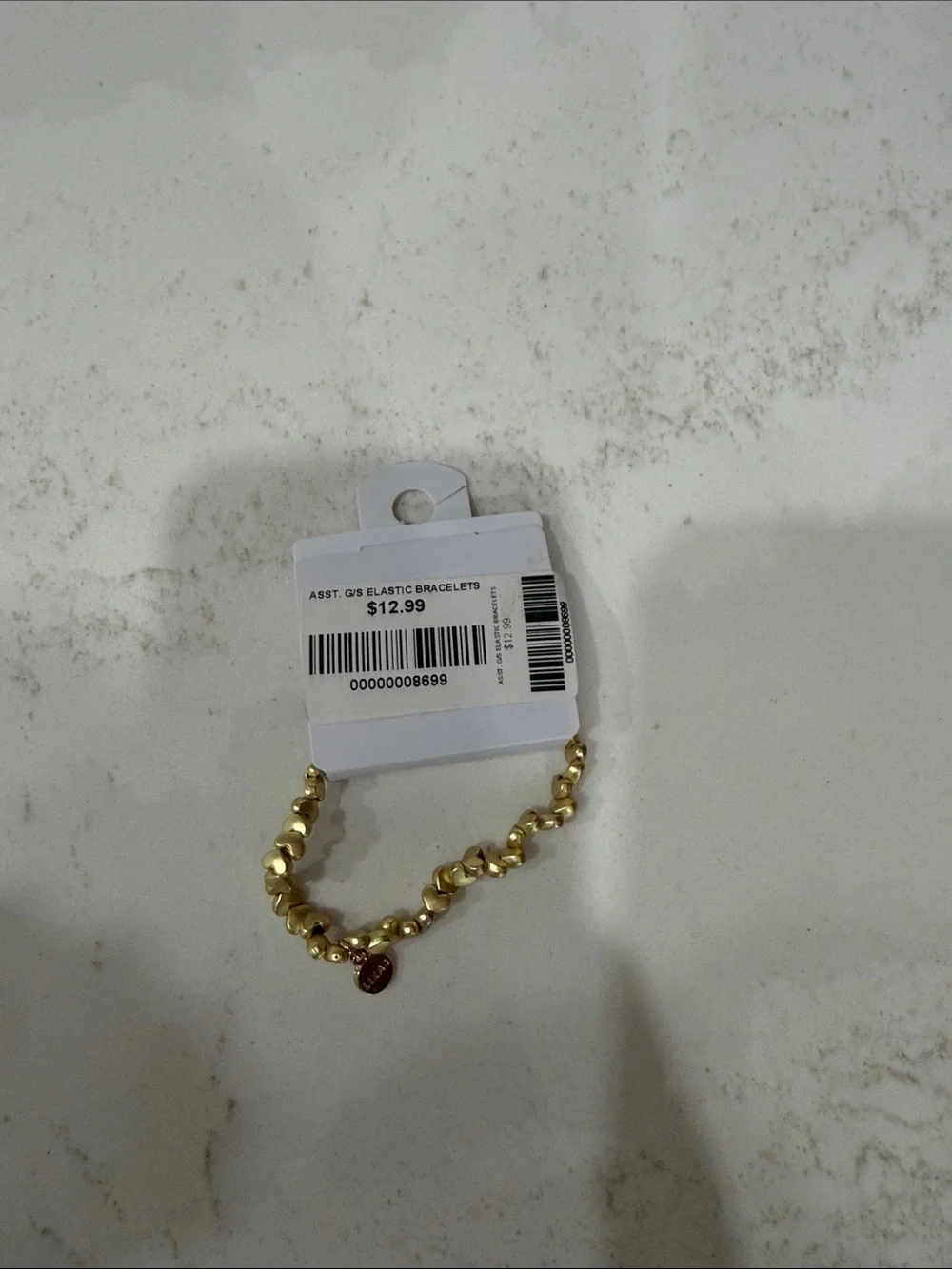 Gold Heart Bead Bracelet